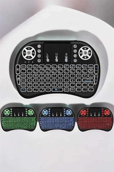 USB Bağlantılı Mini Q Klavye Işıklı Tüm Cihazlara Uyumlu - 5