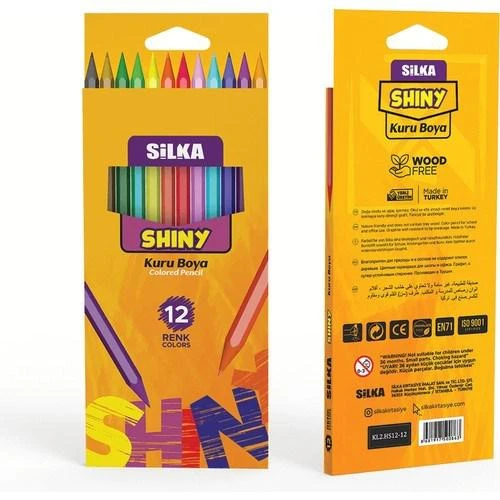 Silka SHINY Tam Boy Kuru Boya Kalemi 12'li ürün görseli