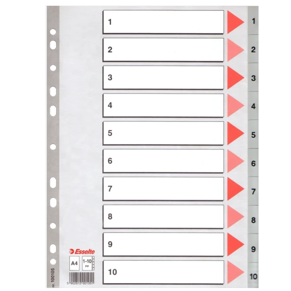 Esselte Seperatör 1-10 Rakamlı Plastik A4 100105 ürün görseli