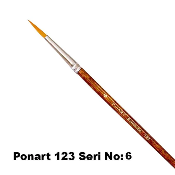 Ponart 123 Seri Sentetik Yuvarlak Uçlu Fırça No 6 ürün görseli