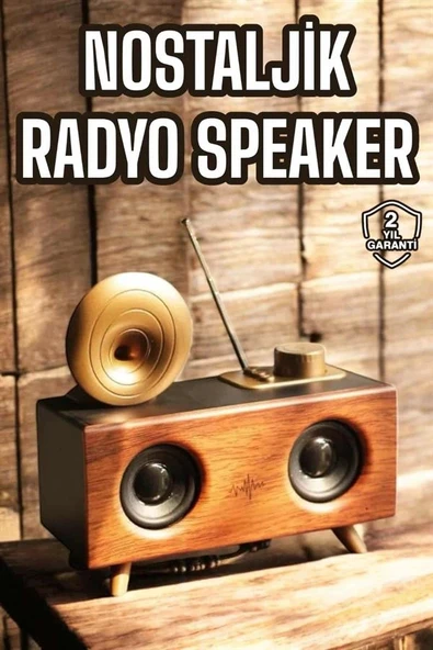 Nostaljik Görünümlü Bluetooth Bağlantılı Speaker - 2