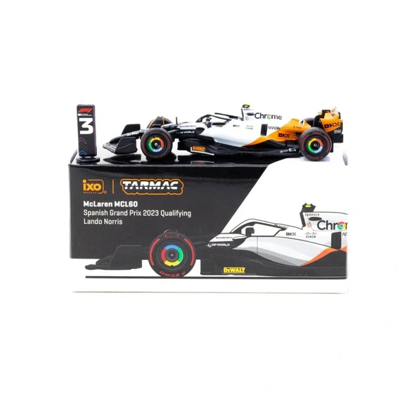 WorNessiWorld X iXO Models 1/64 McLaren MCL60 Spanish Grand Prix 2023 Qualifying#4 Lando Norris - Resim 2