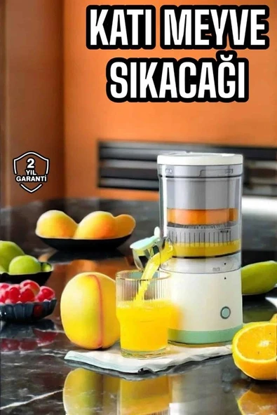 Meyve Sıkacağı USB Şarjlı Taşınabilir Çift Bıçaklı Güvenlik Kilidi - 2