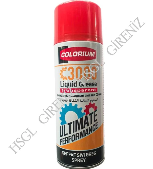 HSGL COLORIUM Şeffaf Sıvı Gres  400 ml  Yüksek Performanslı Yağlayıcı ve Koruyucu Sprey - 2