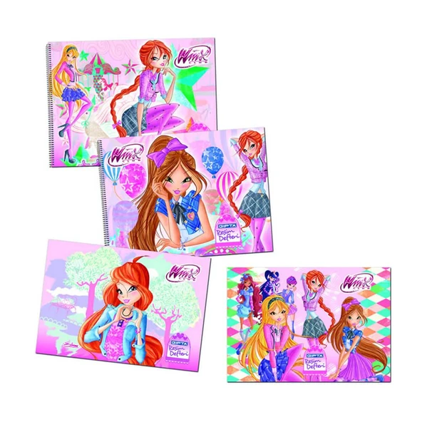 Gıpta Winx Spiralli Resim Defteri 25x35 cm 15 Yaprak 3-3088 ürün görseli