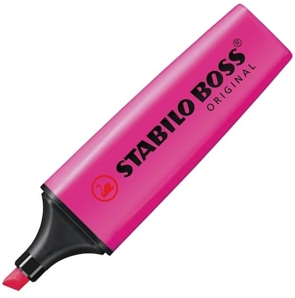 STABILO FOSFORLU KALEM BOSS PEMBE 70/56 10 Adet ürün görseli