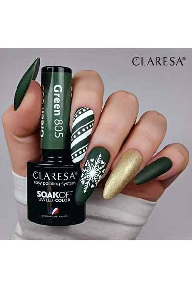 Claresa Kalıcı Oje Green Koyu Orman Yeşil 805 5gr - 3