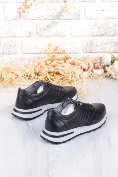 Mehmet Mete 42820 Face Hafif Rahat Lastik Bağcıklı Hakiki Deri Erkek Ayakkabı - Resim 12