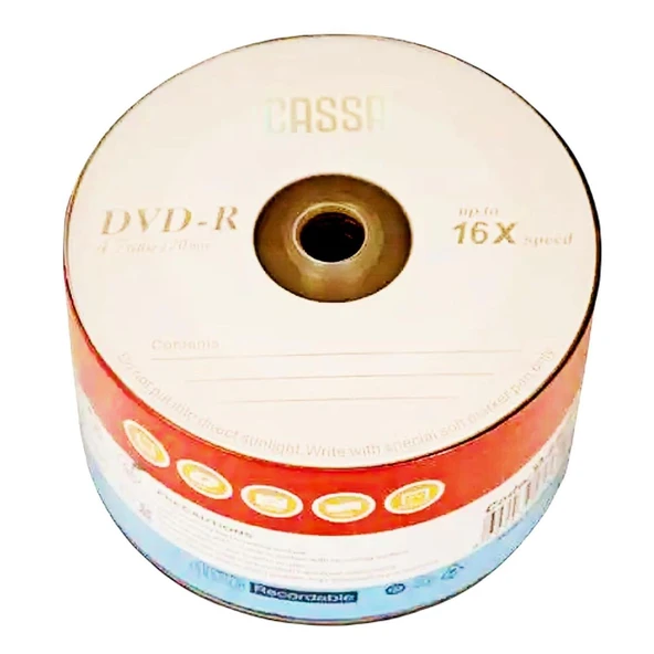 Cassa DVD-R 16X 4.7 GB/120 Min Boş Dvd 50 li Paket Kod:9453 - Resim 2