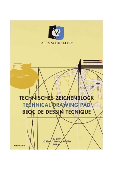 Alex Schoeller Resim Blok Spiralli 80 GR A4 20 YP Dikey ürün görseli