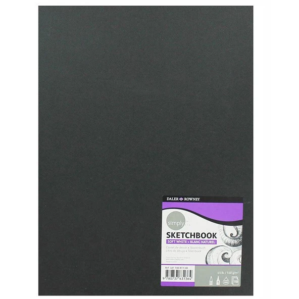 Daler Rowney Simply Sketchbook Soft White 110 YP 100g 28x21.6cm ürün görseli