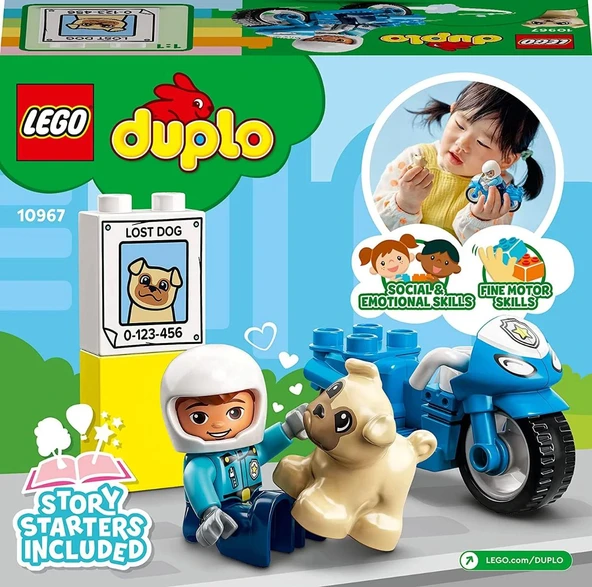 LEGO Duplo 10967 Police Motorcycle - Resim 4