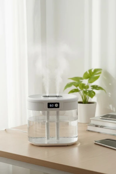 Blic G15 Digital Çift Sprey Hava Nemlendirici 1.5 Litre Kapasiteli, Ultrasonik Soğuk Buhar Makinesi ve Gece Lambası - 3