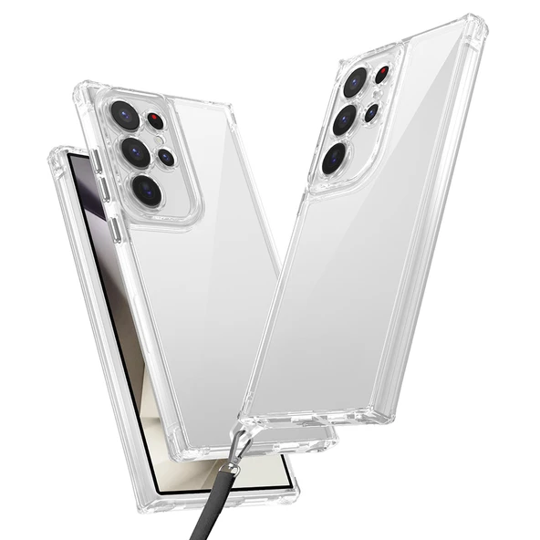 Galaxy S25 Ultra Kılıf Airbagli Takılabilir Askı Aparatlı  Snap Silikon Kapak - Resim 2