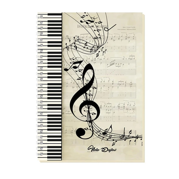 Keskin Color Sert Kapak Spiralli Müzik Defteri A4 80 Yaprak 290360-99 - Resim 2