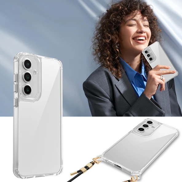 Galaxy A16 Kılıf Airbagli Takılabilir Askı Aparatlı  Snap Silikon Kapak - Resim 7