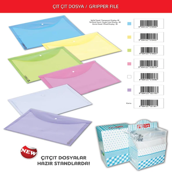 Abka Çıtçıtlı Dosya Pembe ürün görseli