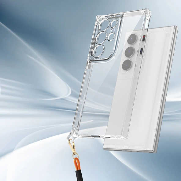 Galaxy S25 Ultra Kılıf Airbagli Takılabilir Askı Aparatlı  Snap Silikon Kapak - Resim 7