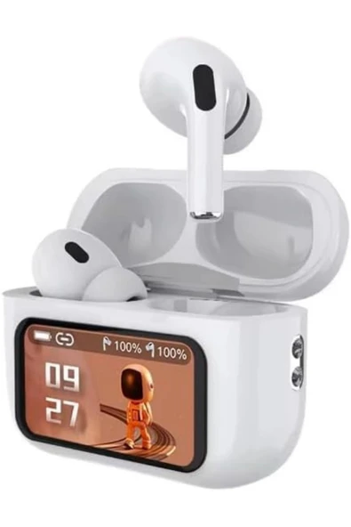 Fulltech FB13 Airbuds 4K Kablosuz Bluetooth Kulaklık  ANC+ENC Gürültü Engelleme ve LCD Ekranlı Şarj Kutusu
