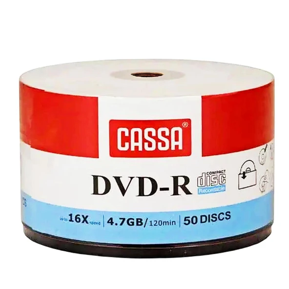 Cassa DVD-R 16X 4.7 GB/120 Min Boş Dvd 50 li Paket Kod:9453 ürün görseli