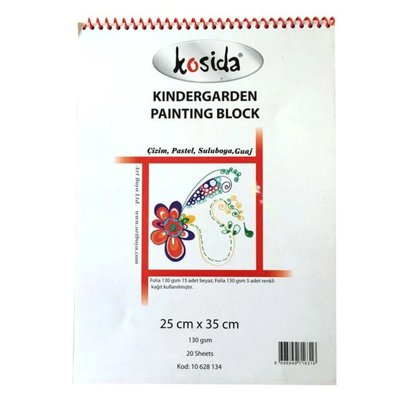 Kosida Kindergarden Resim Defteri 130g 25 Yaprak 25x35 ürün görseli