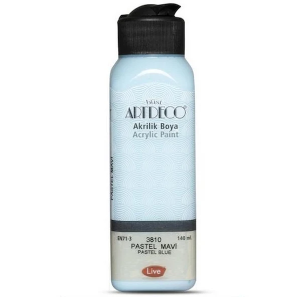 ARTDECO PASTEL AKRİLİK BOYA 140ml PASTEL MAVİ 3810 ürün görseli