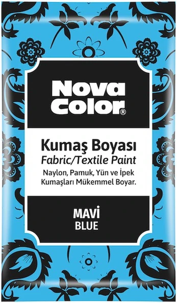 NOVA COLOR KUMAŞ BOYASI TOZ 12 GR MAVİ NC-90212 ürün görseli
