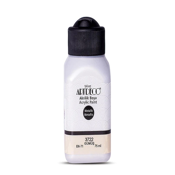 Artdeco Akrilik Boya 75 ML Metalik Gümüş 071L-3722 ürün görseli