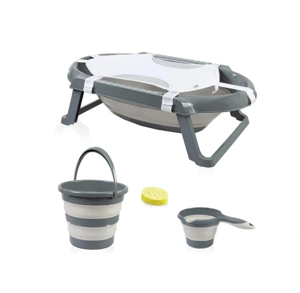 NessiWorld Katlanır Banyo 5'Li Küvet Seti 596 Antrasit ürün görseli 1