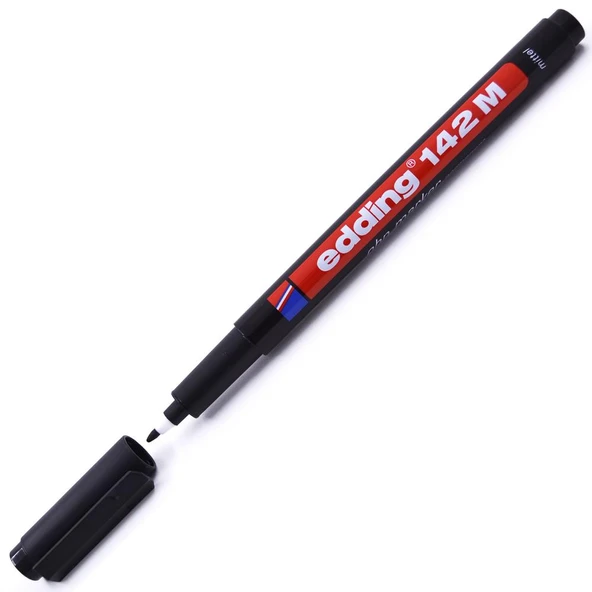 Edding Asetat Kalemi Permanent M Seri 1 MM Siyah 142 M - Resim 5