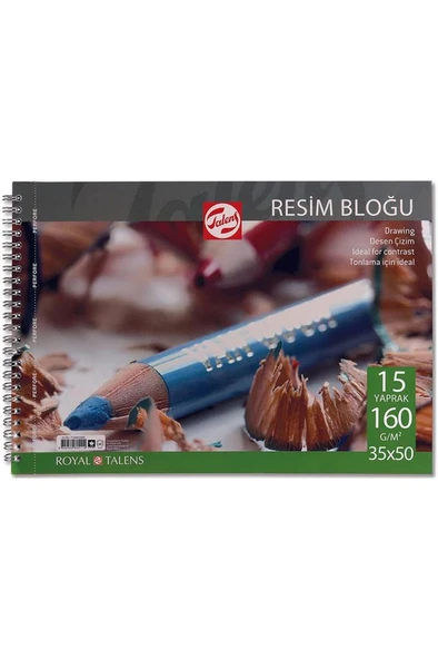 Talens Resim Bloğu Spiralli 160 g 35x50 15 Yaprak ürün görseli