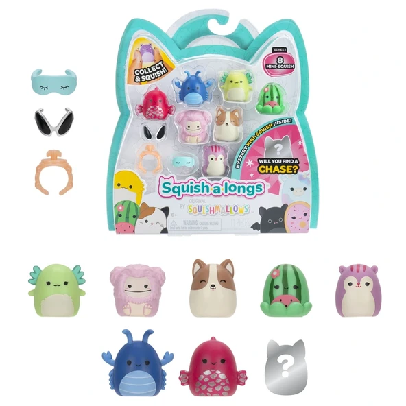 Squish-a-longs 8 Figür + Yüzük Set Seri 2 Asorti - Resim 4