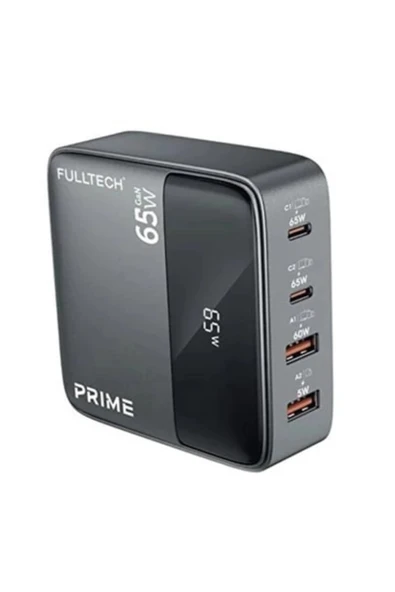 Fulltech FC55 PRIME 65W GaN Masaüstü Şarj Hub 4in1 2 USB-A 2 USB-C Hızlı Şarj Cihazı - 2