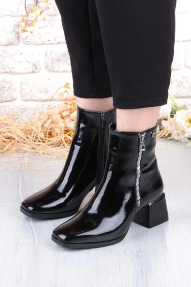 Pierre Cardin 54971 Açma Kırışık Fermuar Detaylı Kalın Topuklu Kadın Bot - 4