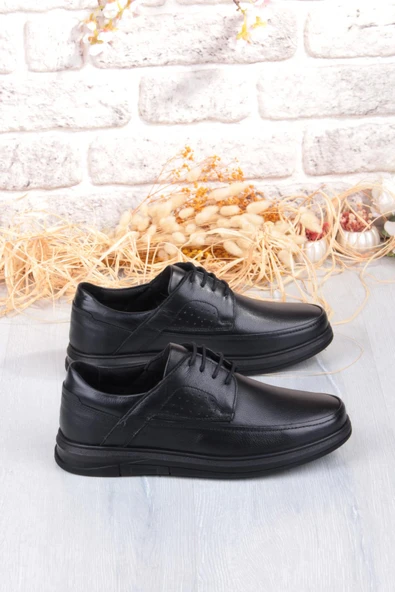 Mehmet Mete 32445 Kale Rahat Sıcak Astar Kaymaz Taban Hakiki Deri Erkek Ayakkabı - Resim 2