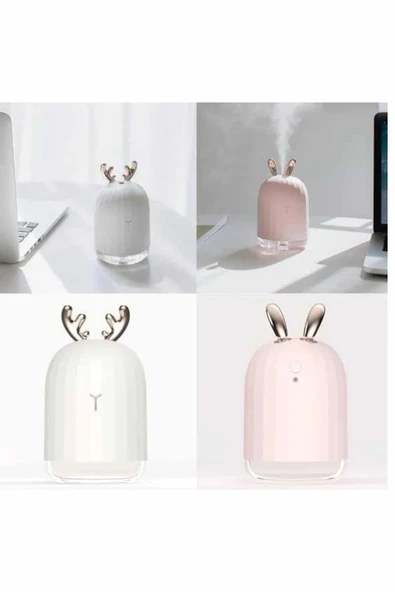 Aromaterapi Hava Nemlendirici Dekoratif USB Şarjlı Tavşan Nemlendirici - 3
