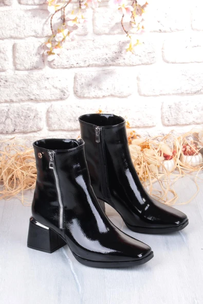 Pierre Cardin 54971 Açma Kırışık Fermuar Detaylı Kalın Topuklu Kadın Bot - 6