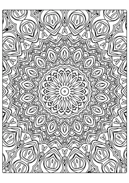 Zor Mandalalar Boyama Kitabı Arkası Boş   Spiralli - Resim 2