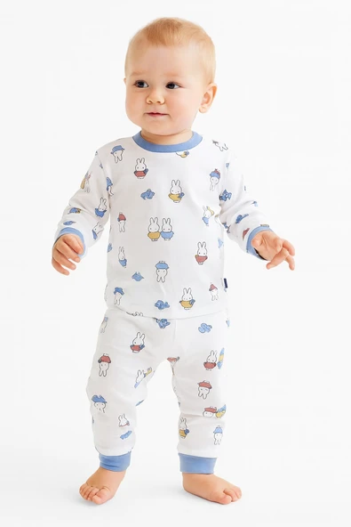 Tavşan Desenli Erkek Bebek Pijama Takım ürün görseli 1