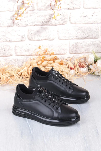 Mehmet Mete 42469 Rahat Hakiki Deri Lastik Bağcıklı Sneaker Erkek Ayakkabı ürün görseli