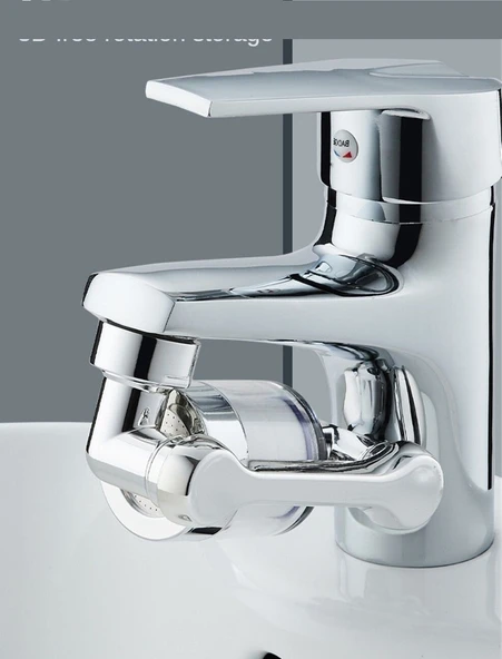 Filtreli Kireç Hapsedici Robotik Kol Musluk Başlığı - Mutfak Banyo Musluk Uzatma Aparatı Ucu - 4