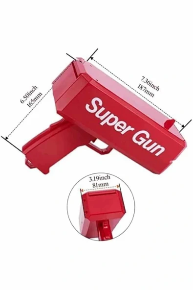 Para Dolar Atma Makinası Super Money Gun Para Saçma Fırlatma Tabancası - 5