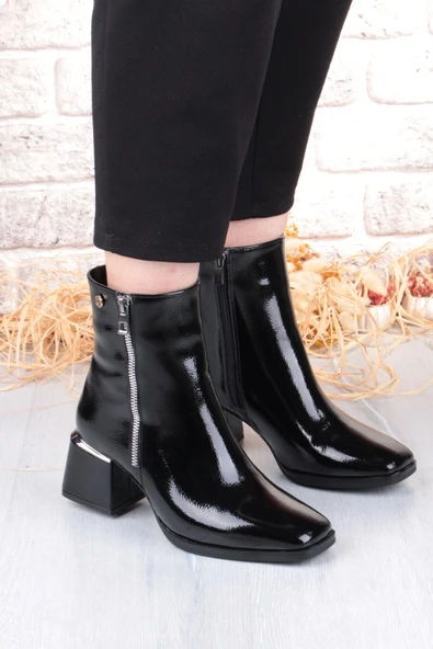 Pierre Cardin 54971 Açma Kırışık Fermuar Detaylı Kalın Topuklu Kadın Bot