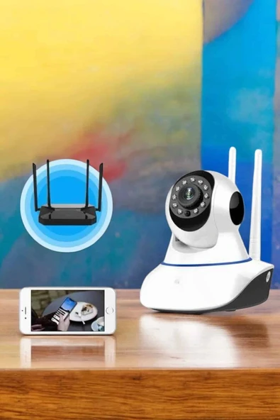 Wifi Kamera Ev Kamerası Gece Görüşlü Kablosuz Bebek Izleme Kamerası - 4
