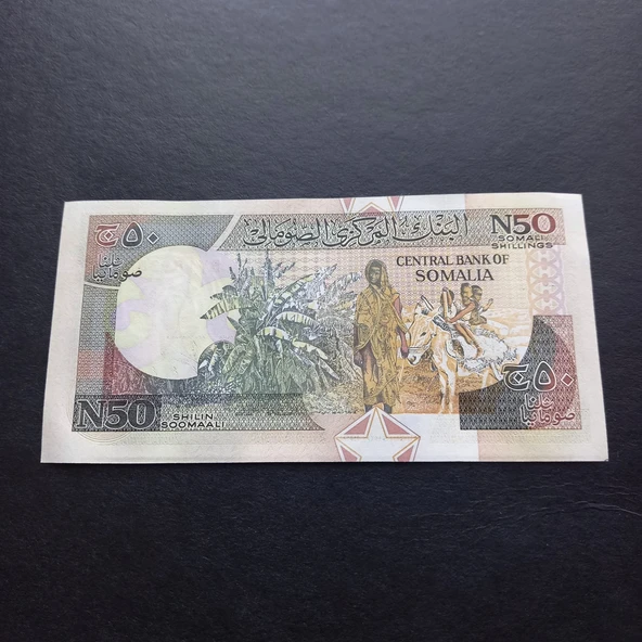 Escoines Koleksiyon 3996368f6377d6c1e3 1991 Somali 50 şilin ÇİL kağıt para - Resim 3