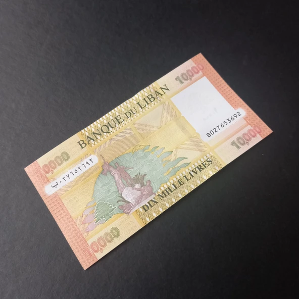 Escoines Koleksiyon 3996368f638d309bdb Lübnan 10000 Livres ÇİL eski yabancı kağıt para - Resim 4