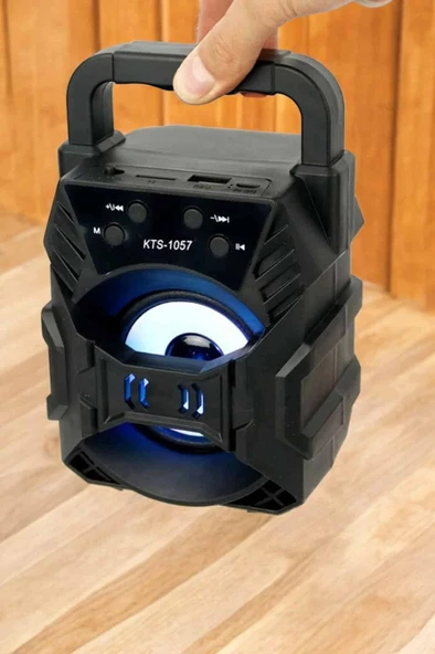 Işıklı Bluetooth Hoparlör Müzik ve Renkli Işık Taşınabiilir - 2