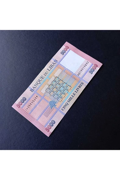 Escoines Koleksiyon 3996368f4234d92c09 Lübnan 5000 livres çil eski yabancı kağıt para - Resim 3