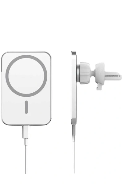 Kablosuz Şarj Aleti Magsafe Araç Içi Manyetik Şarj 15W İOS Uyumlu - 3
