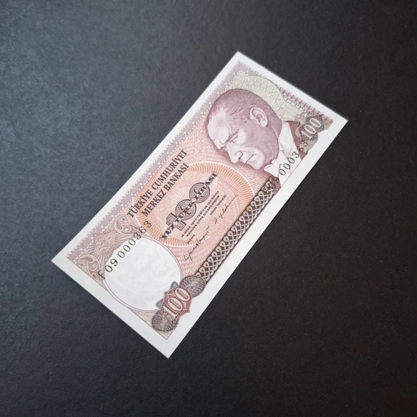 Escoines Koleksiyon 3996368f6c0bb2e764 F09 000363 7.Emisyon 100Lira ÇİL kağıt para - Resim 4